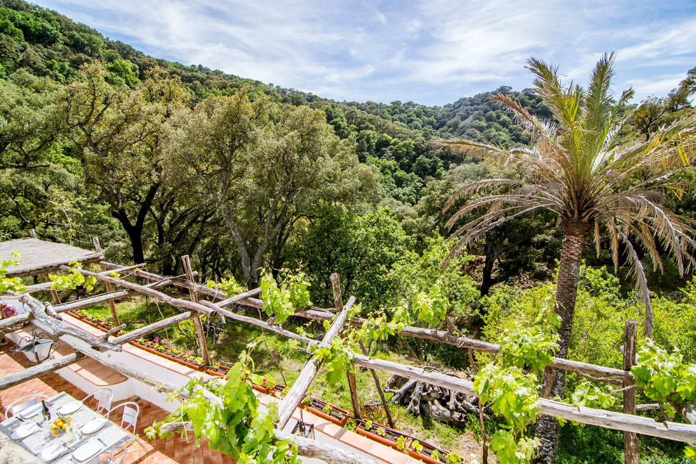Views from 1st floor over front terrace